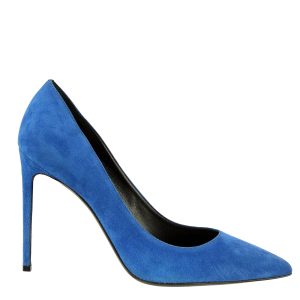 Scarpin Saint Laurent Camurça Azul