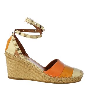 Espadrille Valentino Garavani Couro Laranja