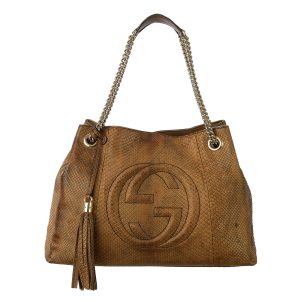 Bolsa Gucci Soho Chain Tote Python