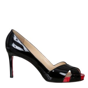 Peep Toe Christian Louboutin Verniz Bicolor