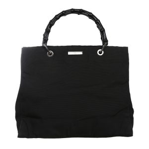 Bolsa Gucci Tote Bambu e Tecido Preto