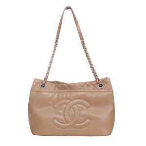 Bolsa Chanel Shopping Tote CC Caviar Bege