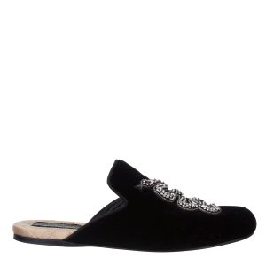 Mule Gucci Veludo Bordado