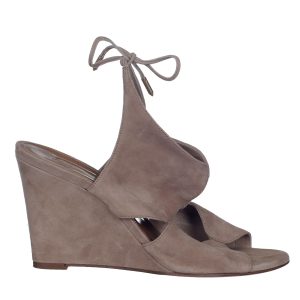 Sandália Aquazzura Camurça Cinza