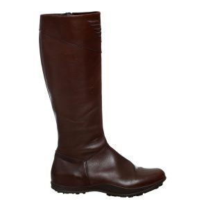 Bota Emporio Armani Cano Longo Couro Marrom