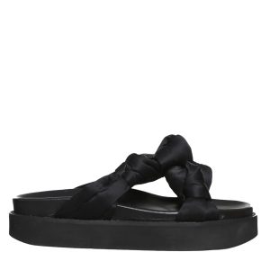 Sandália Ganni Mid Knotted Preta