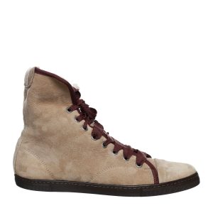 Bota Lanvin Pelos e Camurça Caramelo
