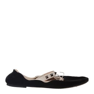 Sapatilha Valentino Garavani Ballerina Rockstud Veludo Preta
