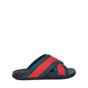 Slide Gucci Preta com Faixa Cruzada Tam 37 Br