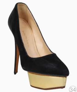 Sapato Charlotte Olympia Camurça Preto