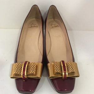 Sapatos Louboutin vinho sola 40
