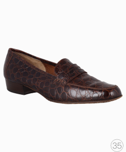 Mocassim Salvatore Ferragamo Croco Marrom