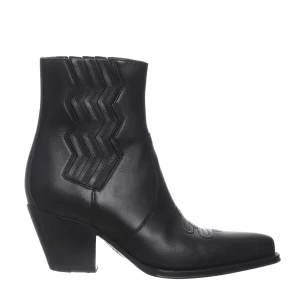 Bota Hermes Vegas Cano Baixo Couro Preta