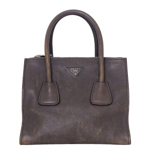 Bolsa Prada Twin Pocket Cinza