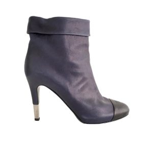 Bota Chanel Ankle Azul Tam 395