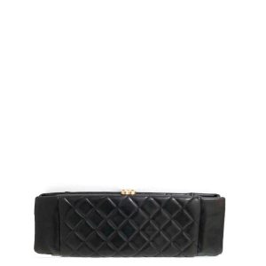 Clutch Chanel Preta Matelassê Preta