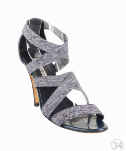 Sandália Manolo Blahnik Tiras Azul