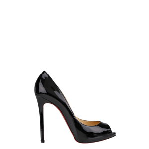 Sapato Louboutin Peep Toe Preto Tam 345 Br