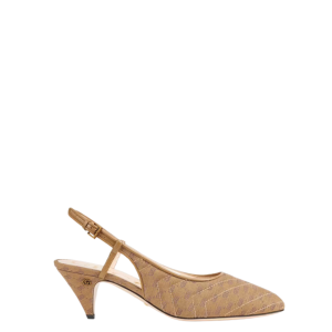 Sapato Gucci Monograma c Sling Back GG Tam 37 Br