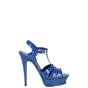Sandália Saint Laurent Tribute Azul Tam 35 Br