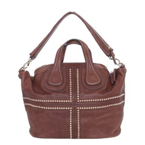 Bolsa Givenchy Vintage Marrom c Ferragens Douradas Grande