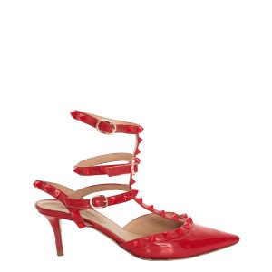 Sapato Valentino Rockstud Couro Vermelho Tam 345