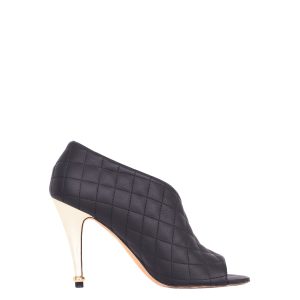 Peep Toe Chanel Preto c Detalhe Vazado Tam 37 Br