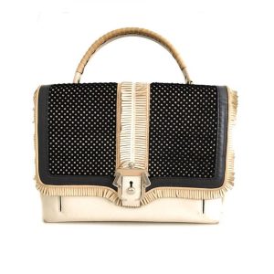 Bolsa Paula Cademartori Preta e Off White