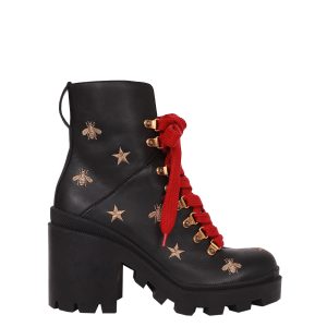 Bota Gucci Preta com Estrelas e Abelhas TAM 36 BR