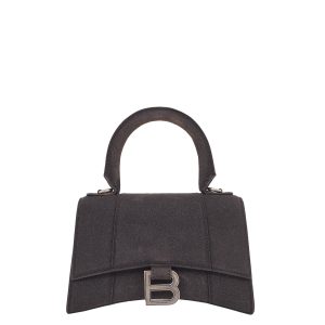 Bolsa Balenciaga Hourglass Preta Brilho XS
