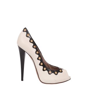 Sapato Peep Toe Versace Off White TAM 355 BR