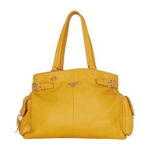 Bolsa Prada Tote Couro Amarela