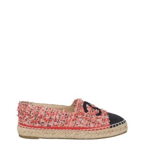 Espadrille Chanel Tweed Vermelho Tam 35 Br