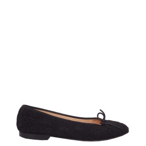 Sapatilha Chanel Bailarina Preta de Renda TAM 365 BR