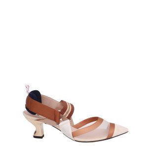 Scarpin Fendi Colibrì Slingback Tela Off White  Tam 34 Br