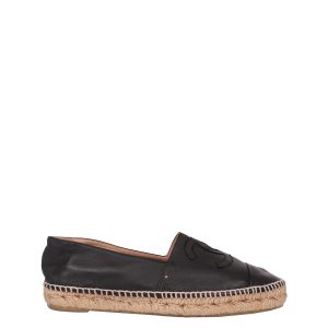 Espadrille Chanel Couro Preta TAM 37 BR