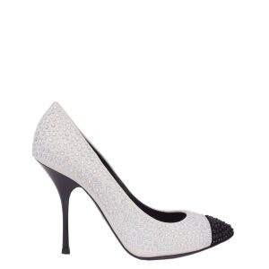 Scarpin Giuseppe Zanotti Preto e Branco  TAM 37 BR