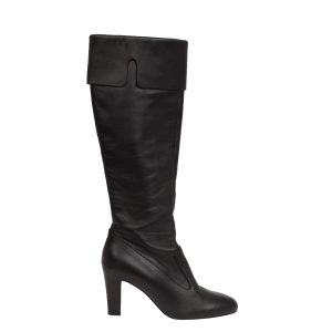 Bota Chanel Couro Preta TAM 37 BR