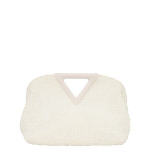 Clutch Bottega Veneta Medium Point Branca