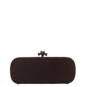 Clutch Bottega Veneta Knot Camurça Marrom