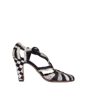 Sandália Prada Raffia Bicolor Tam 385