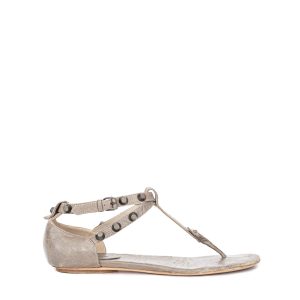 Rasteirinha Balenciaga Marrom e Prata Tam 40