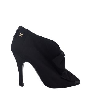 Ankle Boot Chanel Cetim Preto Tam 40