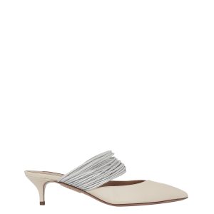 Mule Aquazzura Couro Nude Tam 37