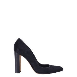 Sapato Manolo Blahnik de Pele Preto Tam 395
