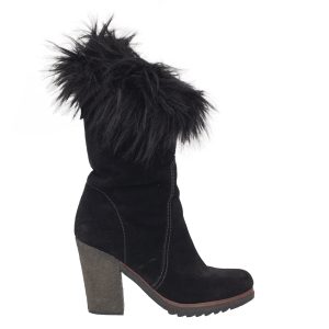 Bota Prada Preta com Pelos Tam 365