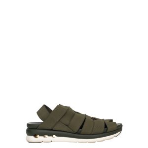 Sandália Salvatore Ferragamo Verde Elástico Tam 9
