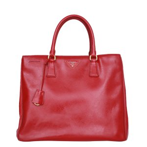 Bolsa Prada de Verniz Vermelha Grande