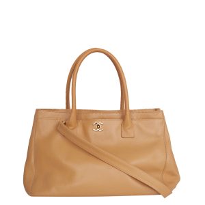 Bolsa Chanel Executive Bege c Dourado