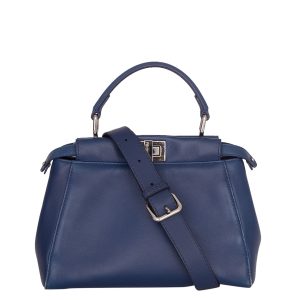 Bolsa Fendi Peekaboo Small Azul Marinho